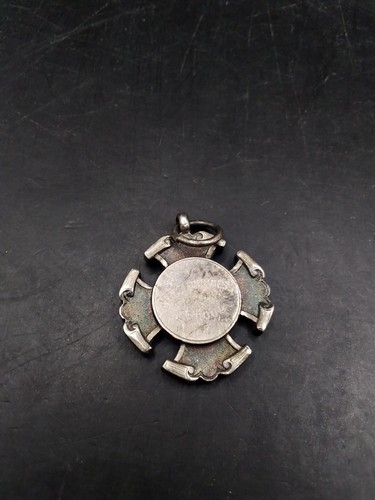 Antique silver watch fob - watch,