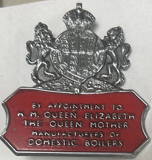 By Appointment HM Queen Elizabeth - Vintage Domestic Boilers Sign / Plaque