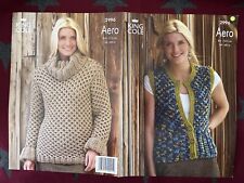 Pre-owned Knitting Pattern - King Cole 2996 - Ladies’ Sweater W’coat 34-48” Aero