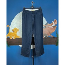 Fat Face Navy Linen Trousers