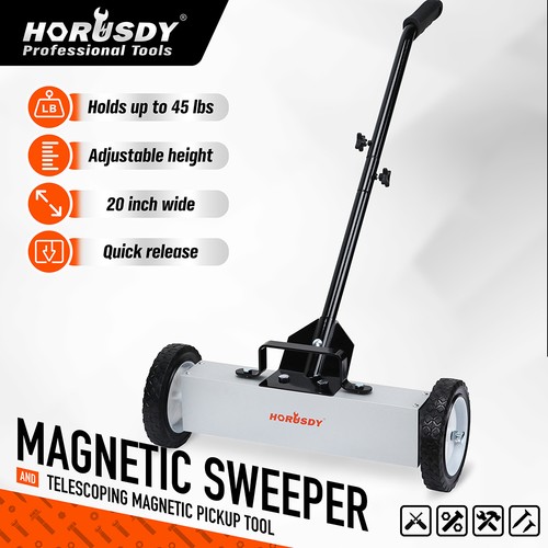 Rolling magnetic sweeper - 18",