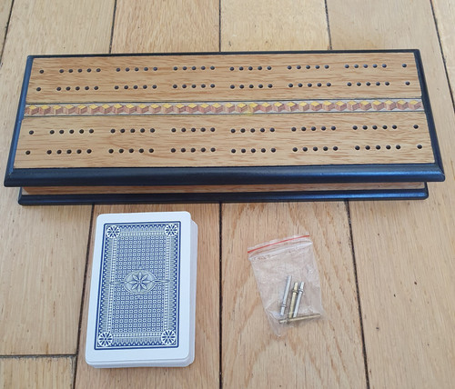 Cribbage set folding wooden - cribbage,