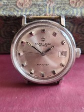 Vintage Favre Leuba Geneve Sea Chief Watch Mens