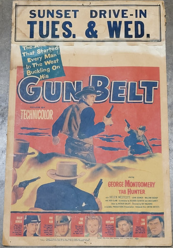 Gun belt 1953 windowcard - gun,