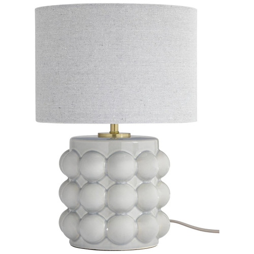 Grey ceramic table lamp - table,