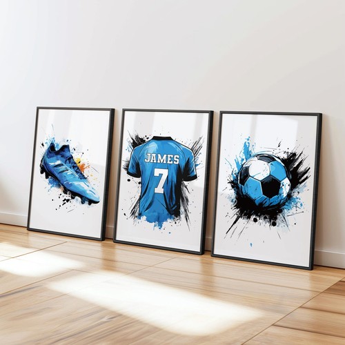 Personalised football wall art - football,