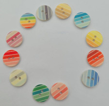Baby buttons - Striped  14mm