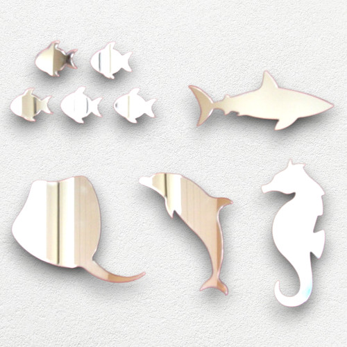 Sea life mirrors set - sea, mirrors,