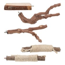 5 PCS Parrot Perch Set Natural