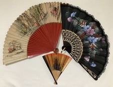 Vintage Hand Held Folding Fans