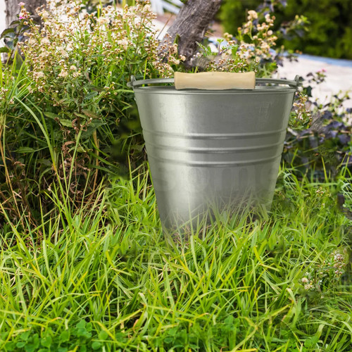 Galvanised metal bucket strong - metal,