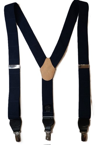Vintage tartan braces navy - vintage, m&s