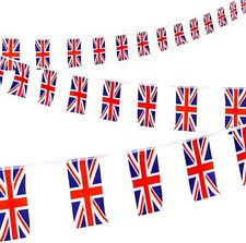 Union Jack Bunting Fabric 30Flag VE Day Celebration Royal Street Party Decor 10M
