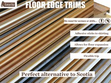 Floor Edge Trim 10m & 20m Packs 2m Lengths Bridge Gap Between Floor & Skirting