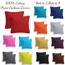 Pack of 2,4 Plain Dyed Cushion