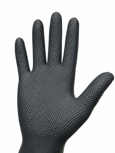 Black nitrile gloves heavy - nitrile,