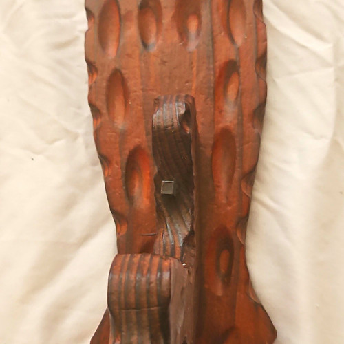 Brown wooden wall sconce - brown,