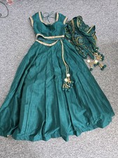 Green Bandhani Lengha