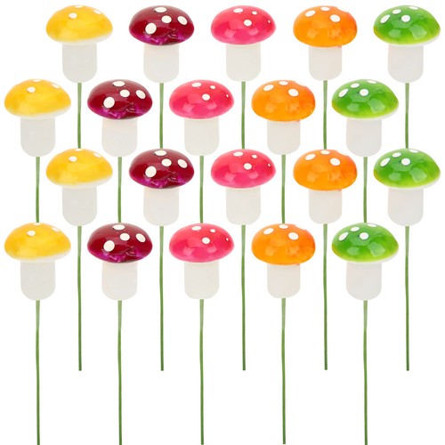 20pcs garden mushroom decor - garden,