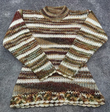 WOMEN'S SHAPED HAND KNITTED WOOL JUMPER SMALL CHEST 32-34"