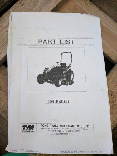 Tym parts manual for - for, mid
