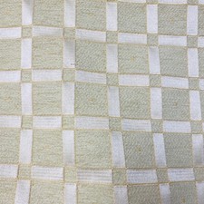 Ivory Satin Square Checked