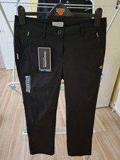 2 Pairs Womens Craghoppers Kiwi Pro Stretch Black & Navy Trousers.  10/ 28" Leg