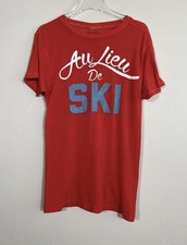 Palmer Cash Shirt Mens Small Red Au Lieu De Ski Graphic Tee French Slogan Skiing