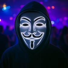 Anonymous White LED Mask