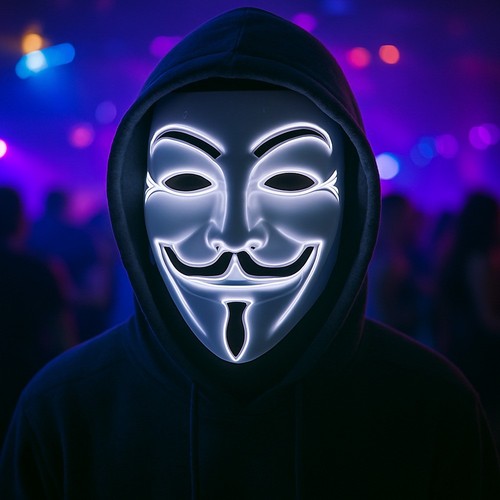 Anonymous white led - anonymous, mask