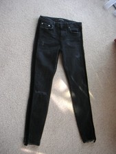 LADIES ZARA PREMIUM DENIM COLLECTION JEANS SIZE EUR 36 inside leg 27 GUC