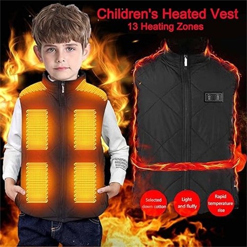 Washable heated vest black - heated,