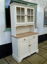 Vintage Glazed Top Painted Pine Jaycee Dresser Display Cabinet 2 Drawer Cupboard