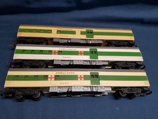 3 X TRIANG HORNBY R.248 BATTLE SPACE R.A.M.C  AMBULANCE CARS, GOOD UNBOXED.