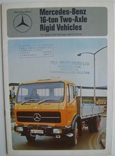 Mercedes Benz 16 Ton Rigid Two-Axle Truck 1980-81 Original Sales Brochure