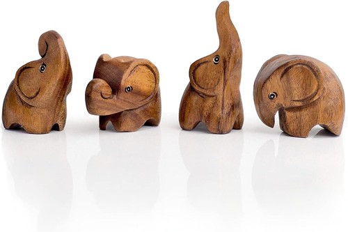Hand carved cute elephant - hand,