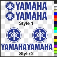 Yamaha decals stickers x 2 motorcycle helmet laptop various sizes