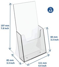 1/3 A4 Freestanding Acrylic Leaflet Holder( 1/3rd A4 size which is 99 x 210mm)