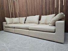 Sofa.com Long Island XL Modular Sofa In Cashew Baylee Viscose Linen RRP-£4220