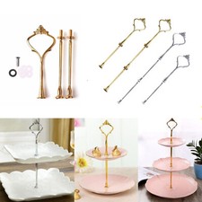 2/3Tier Cake Plate Stand Cupcake Fittings Kit Parts Wedding Party Use Accessory