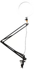 LED 360 Selfie Photo Makeup Ring Light Stand with Boom Arm and Mounting Clamp