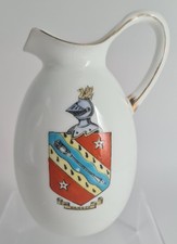 Wileman The Foley China Shelley antique crested creamer milk jug Bangor 1900 4"