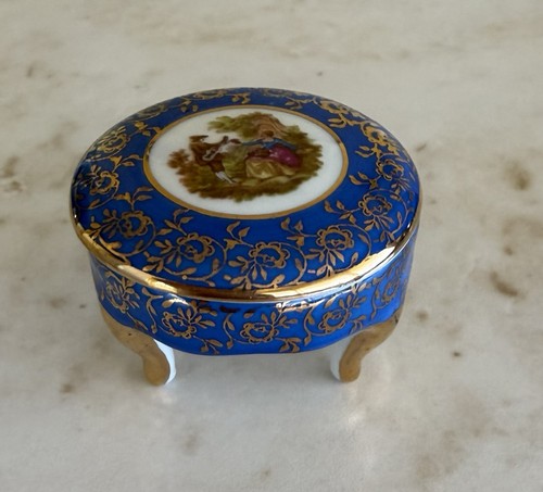 Limoges france blue - france, gilt