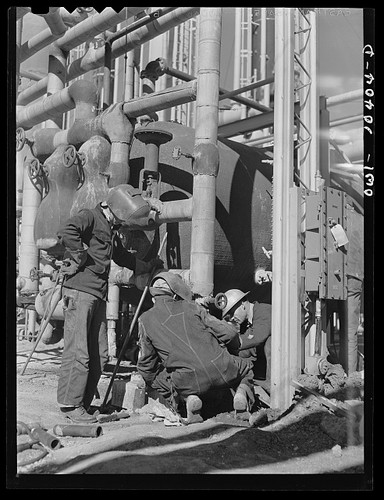 Photo welders gasoline plant - gasoline,