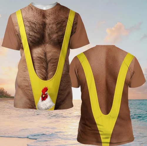 Funny hairy chest - funny, 3d