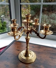 Vintage Brass Five Arm Heavy