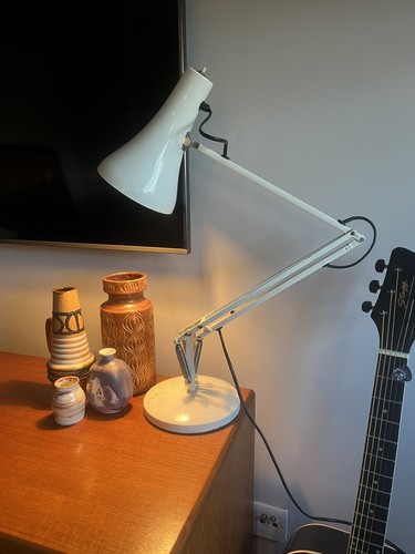 White anglepoise lamp model - white,