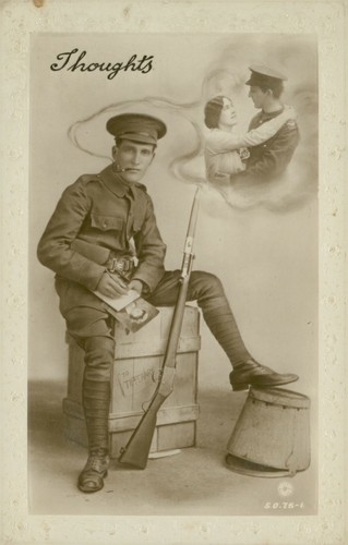 Ww1 postcard thoughts - ww1, "