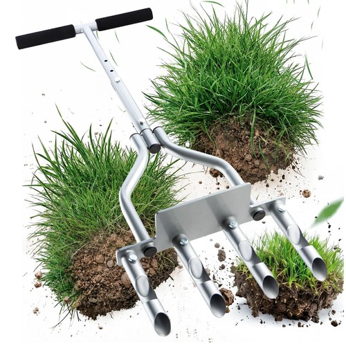 Manual lawn aerator with - lawn, 4