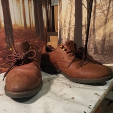 Mens Brown Leather Shoes Size UK 13 Ex Wide